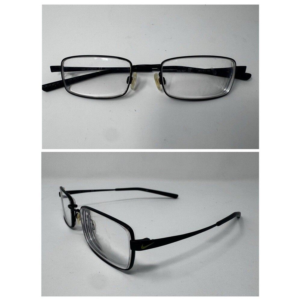 Nike 4631 Flexon Black Rectangular Eyeglass Frames Only 49-18-135